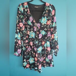 🎉Express Floral Black Jumpsuit
